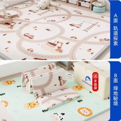 Outdoor Baby Non-Slip Floor Mat | Avtomobil döşəmə paspasları - orbital-exploration-green-space-secret-realm-double-sided-xpe-180150thickness-10cm
