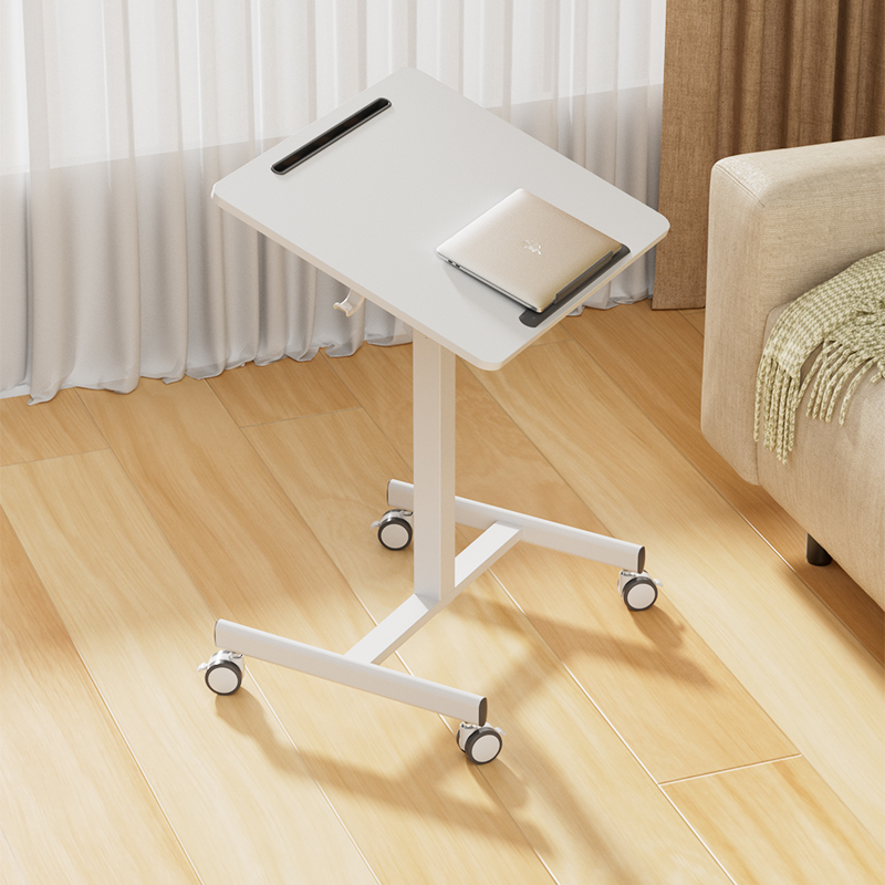 Small Computer Desk for Living Room, Portable Adjustable Bedside Table, Simple Office Desk, Standing Workstation