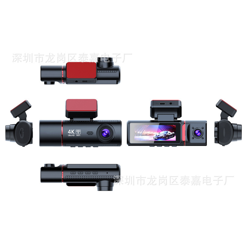 Yuanfang の新しい 4KGPS 携帯電話相互接続ナイトビジョン駐車監視 3 レンズ 3 レコード高精細ドライブレコーダー|undefined