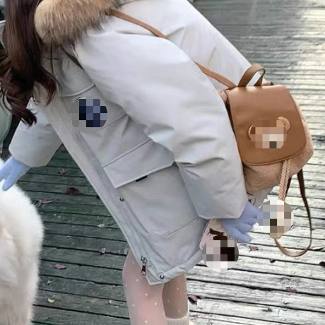 Workwear Cotton-Padded Jacket for Women 2025 New Winter Korean Style Loose Student Cotton-Padded Jacket High-End Mid-Length Parka Jacket