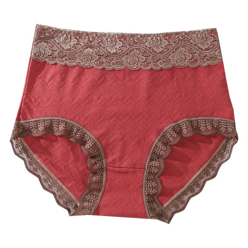 Женское нижнее белье из чистого хлопка, женские трусы с высокой талией и брюшной подтяжкой, бедра, плюс хлопковое нижнее белье больших размеров с кружевным краем и шаговым швом для женщин