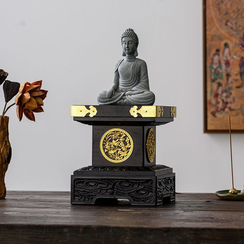 Home Incense Cupboard Seat Cushion Elevated Small Bracket New Chinese Style God of Wealth Cupboard Seat Heightening Platform