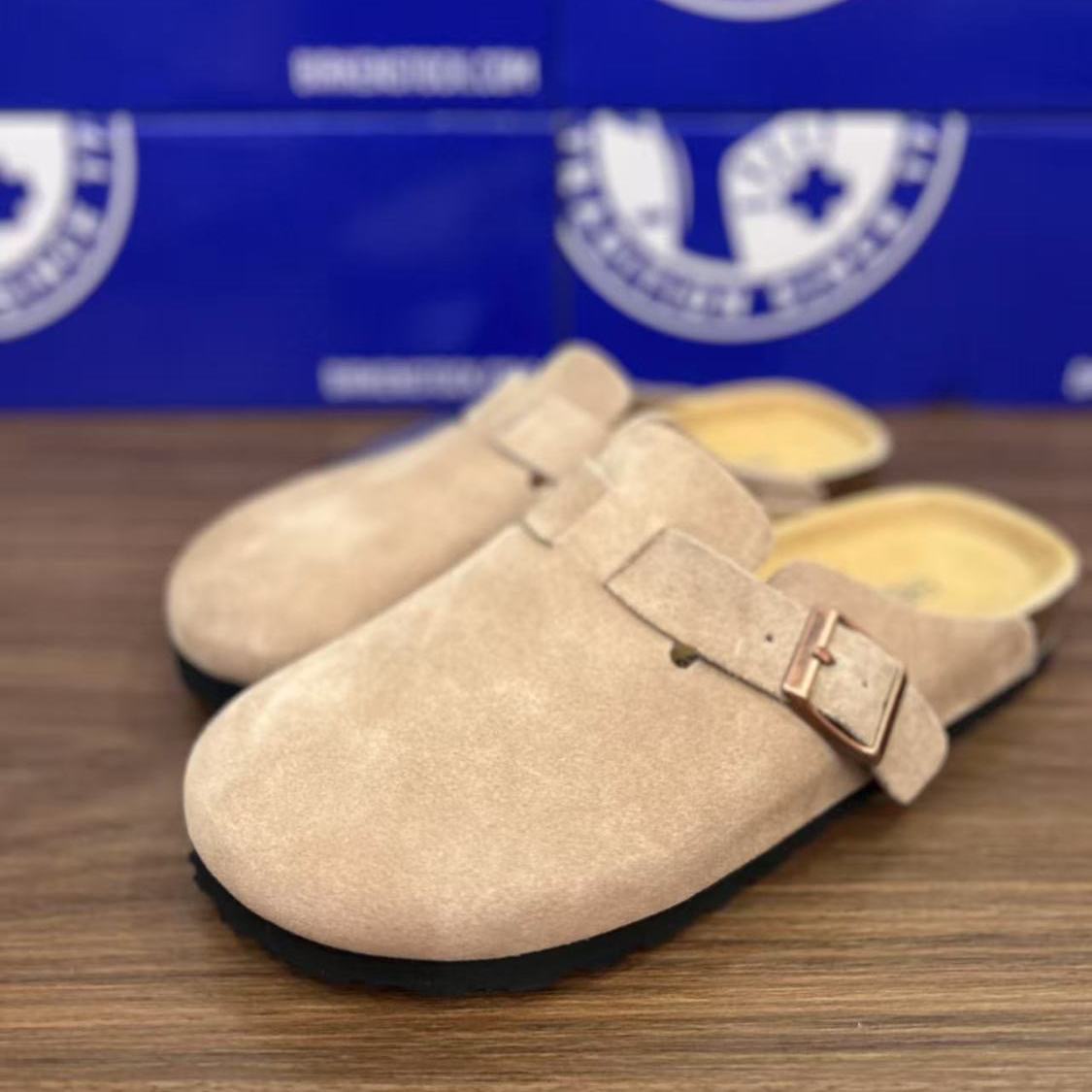 Bk High Version Birkenstock Shoes for Women, Full Genuine Leather, Soft Sole, Half Slippers, Men's and Women's Outer Wear, 2025 New Casual Birkenstock Toe Sandals