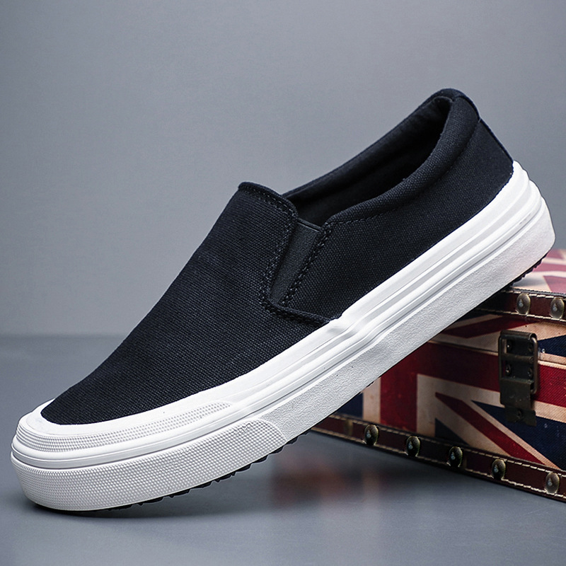 Frühling 2023 Neue Canvas Dicke Sohle One Step Sneaker Square Toe Lefu Herren Boardschuhe_voghion.com