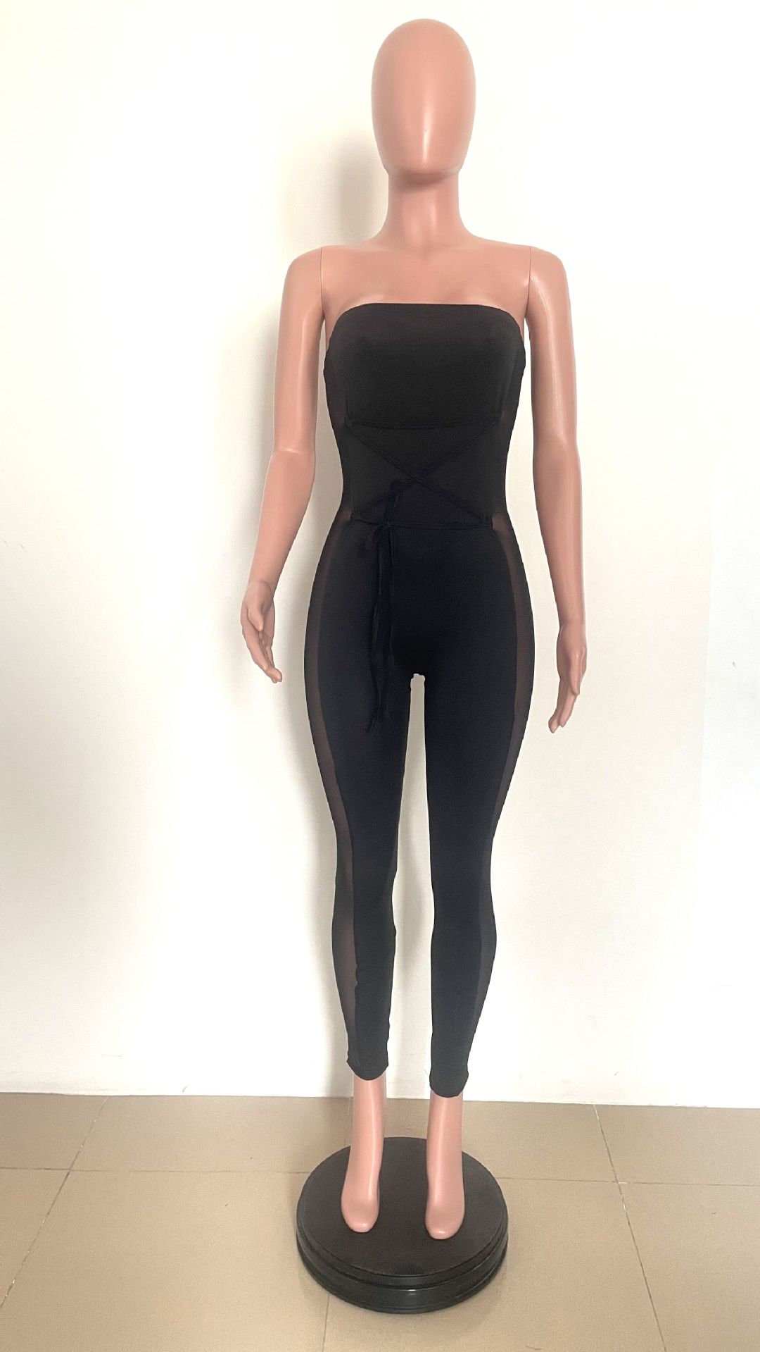 Sexy Bodycon Mesh Jumpsuit Für Damen Langarm Freizeitmode_voghion.com