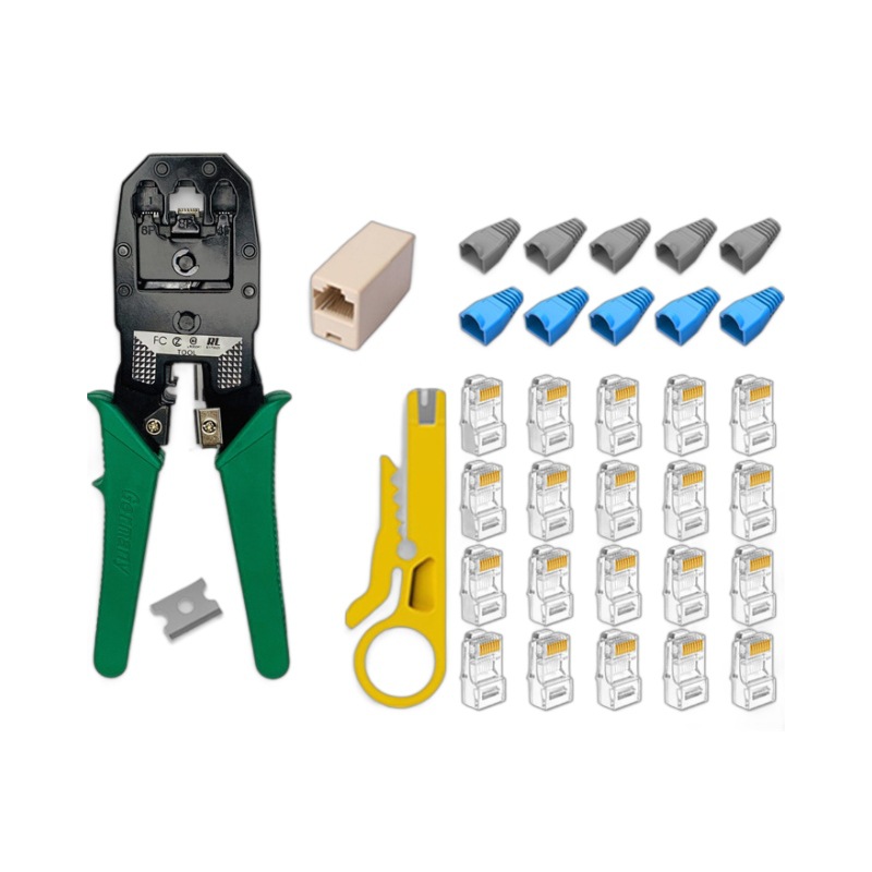 다기능 홈 전화 네트워크 플러그 와이어 커터 와이어 클램프 RJ45 핸드 툴 세트 블레이드 조합 펜치