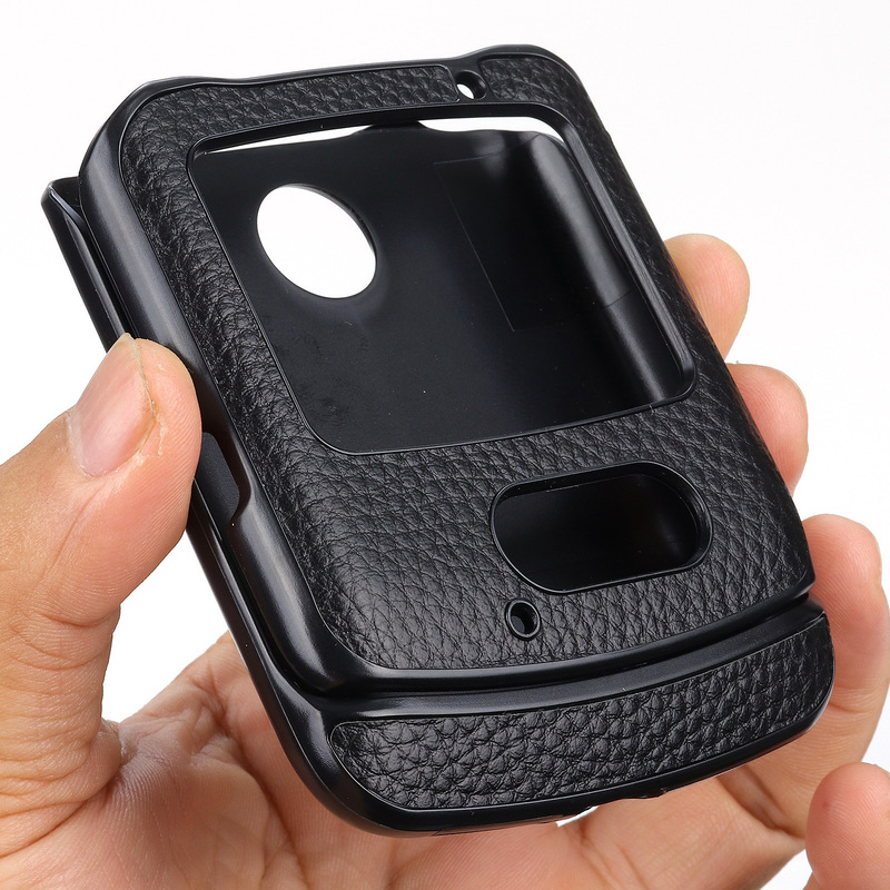 Suitable for Moto Razr 2020 Version Mobile Phone Case Foldableing Screen Cowhide Case Motorazr 5g Pebbled Pattern Protective Cover
