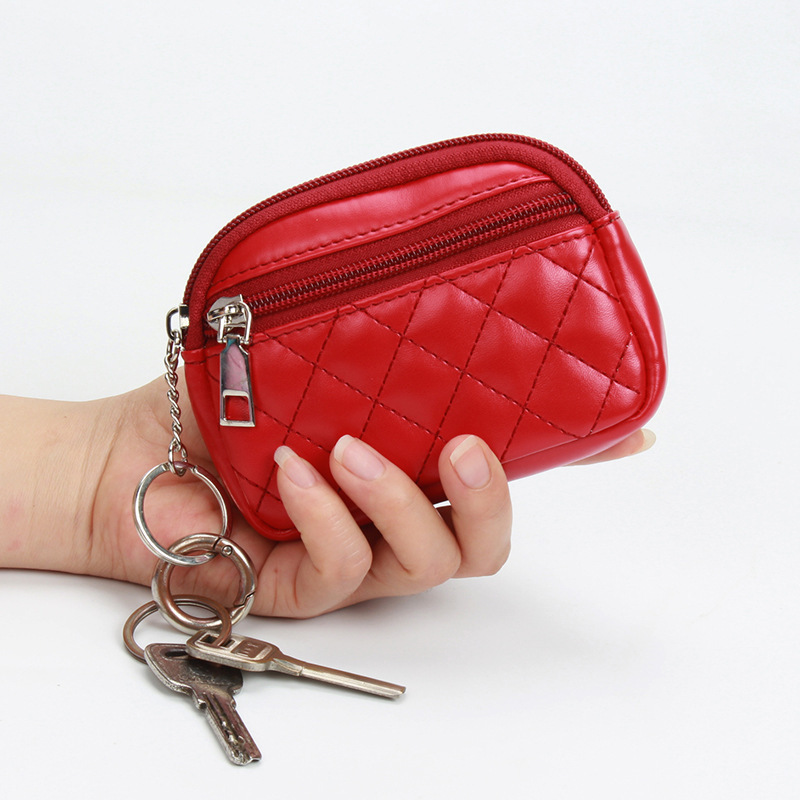 High-grade Small Wallet New Style Plaid Women's Coin Purse Card Bag Portable Clutch Bag Short Wallet Key Bag