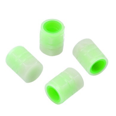 Car with labeled valve cap, motorcycle with glowing valve stem, luminous vacuum tire valve stem, fluorescent valve core cover