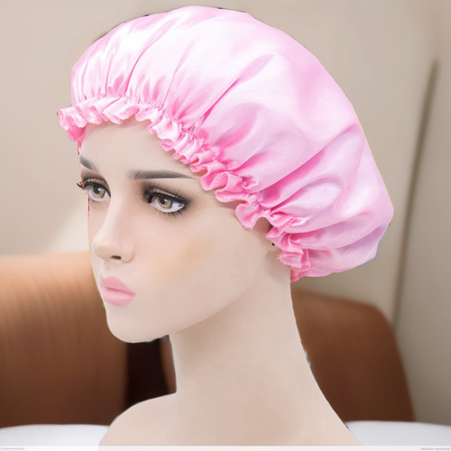 Amazon Bestselling Elastic Single Layer Women's Chemotherapy Hat Beauty Cleaning Hat Winter Postpartum Hair Hat Color Satin Sleep Hat
