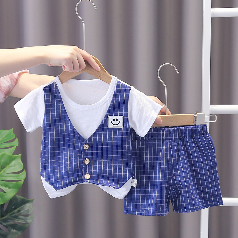 童装男童女童帅气运动短袖韩版夏装套装2022婴幼儿洋气小童潮详情19