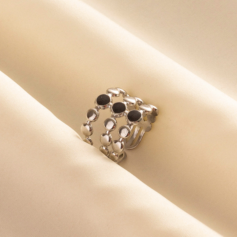 304 Stainless Steel Material Ion Plating (IP) Real Gold Plated 18K Gold Geometric Round 304 Stainless Steel IG Style French Style Waterproof Non Tarnish Open Rings