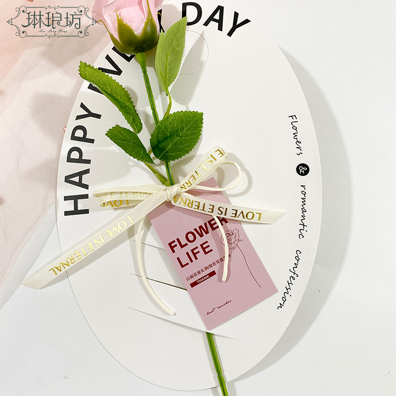 [Precio especial] tarjeta de flores general paquete de flores tarjeta de regalo florista pequeña tarjeta de elevación rectangular