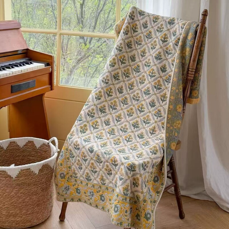 Indian Ethnic Style Four-Layer Gauze Pure Cotton Gauze Bath Towel Blanket Indian Ethnic Style Four-Layer Gauze Pure Cotton Gauze Bath Towel Blanket