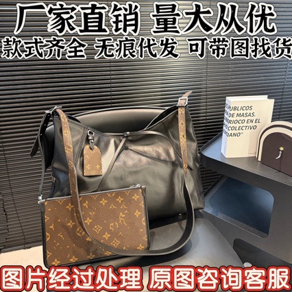 新款女包Carryall真皮手袋黑武士带芯片高端休闲单肩斜挎包