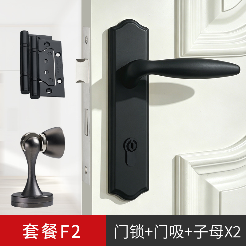 Biguiyuan dormitorio puerta cerradura mudo puerta de madera interior del hogar universal de la habitación manija de la puerta cerradura mecánica