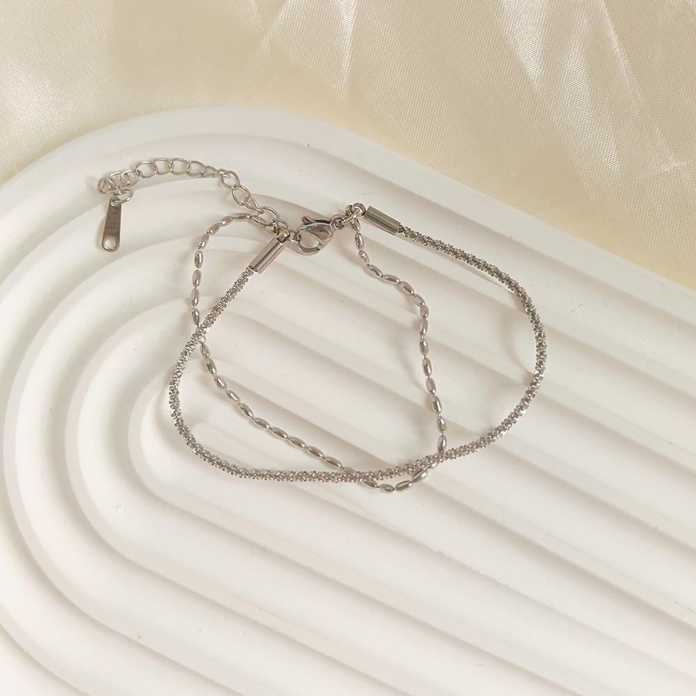 Paperclip Chain, cable chain, snake chain Chain Type 1 Piece Quantity Daily Occasion PVD Coated Real Gold Plated Heart Shape Bow Knot Titanium Steel Casual Simple Style Waterproof Non Tarnish Titanium Steel OT Clasp Toggle Clasp Closure Lobster Trigger Clasp Closure Bracelets