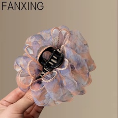 蝴蝶结发夹云朵碎花泡泡发夹女后脑勺抓夹感鲨鱼夹大号批批发