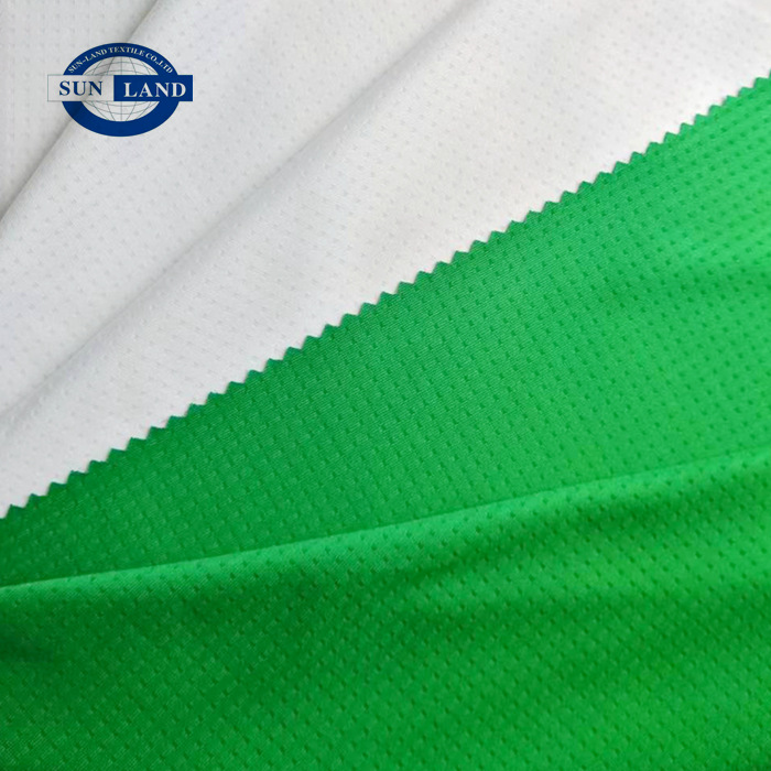 涤氨纶蝴蝶网眼布透气吸汗弹力骑行服料运动T腋下拼块  提花网眼