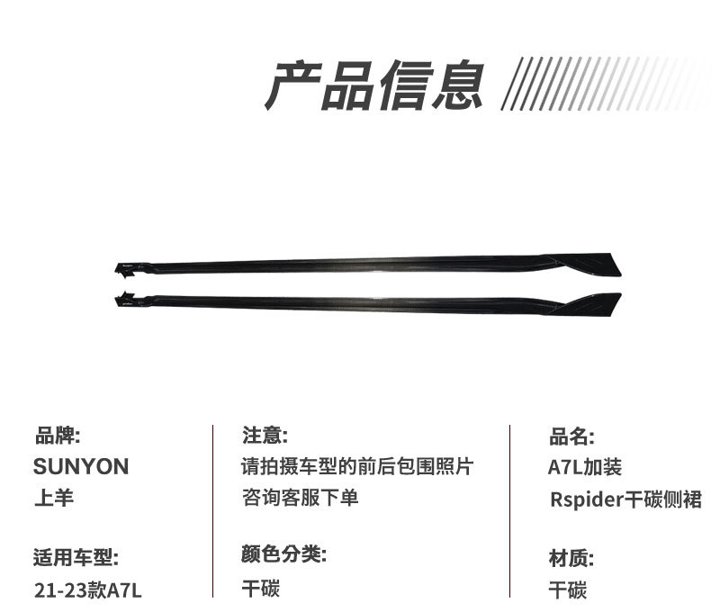 09-24 A7 modified RS7 large surround upgrade S7 front and rear bumper side skirt tail lip tremella for Audi A7 wholesale