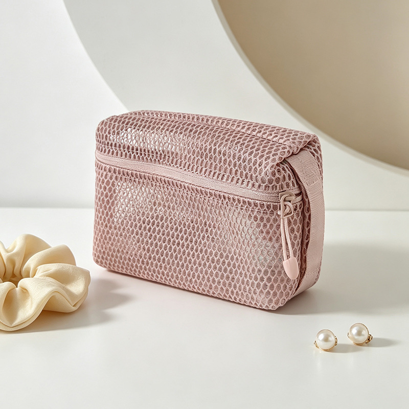 MUJl Travel Double Zipper Storage Bag Small Portable Lightweight Mesh Bag Makeup Bag for Women MUJl Travel Double Zipper Storage Bag Small Portable Lightweight Mesh Bag Makeup Bag for Women
