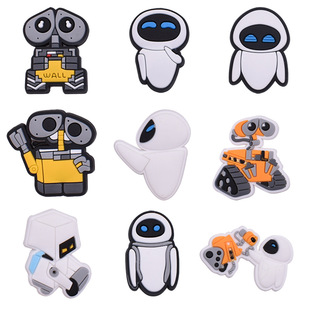 New robot series pvc soft rubber shoes flower shoe buckle hole shoes decorative buckle accessories Amazon AliExpress wholesale
