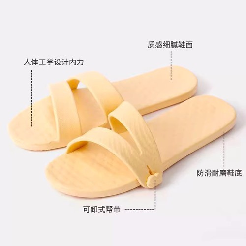 Portable travel slippers for women summer creative storage beach shoes bathroom non-slip travel removable flat slippers