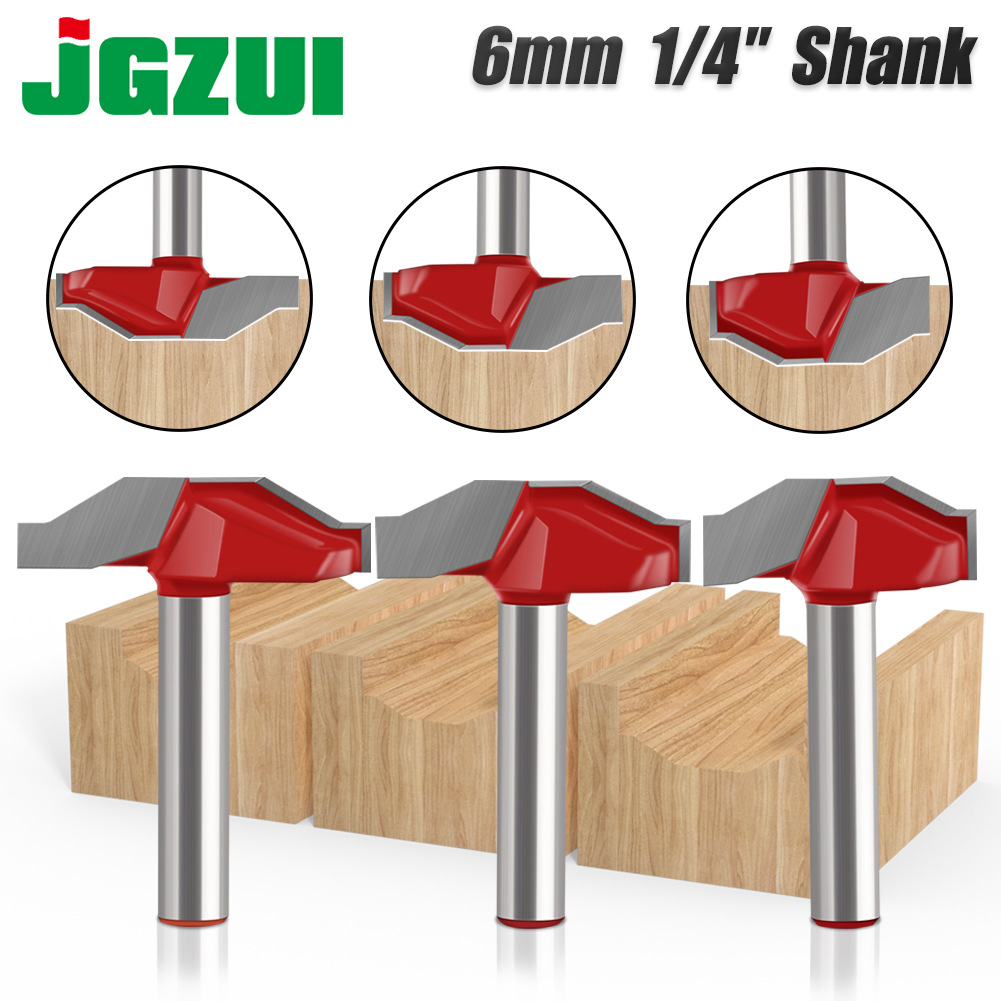 橱柜门板刀双边斜边门板刀6柄1/4柄花线刀修边机铣刀柜门刀具