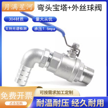 304不锈钢水箱排水口球阀水塔水桶出水口接头阀门开关4分6分2/1寸