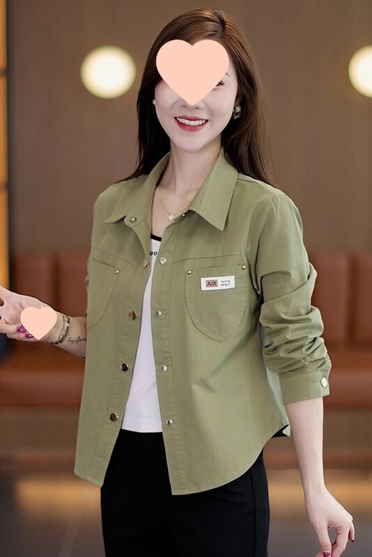 Outerwear Shirt Petite Jacket Original Shirt Mint Mambo Cotton Shirt Women Dopamine