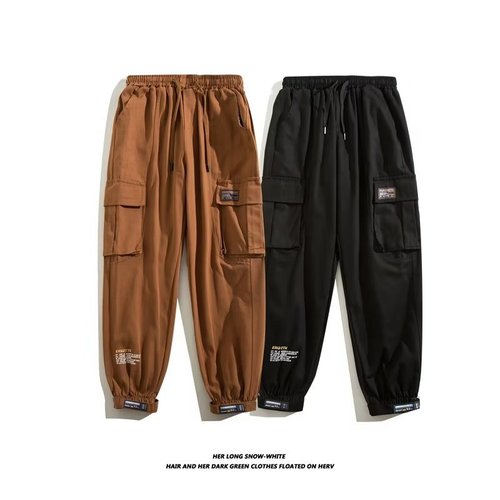 American style trendy men's autumn and winter padded loose plus-size versatile sports briefs men's ankle pants casual long pants