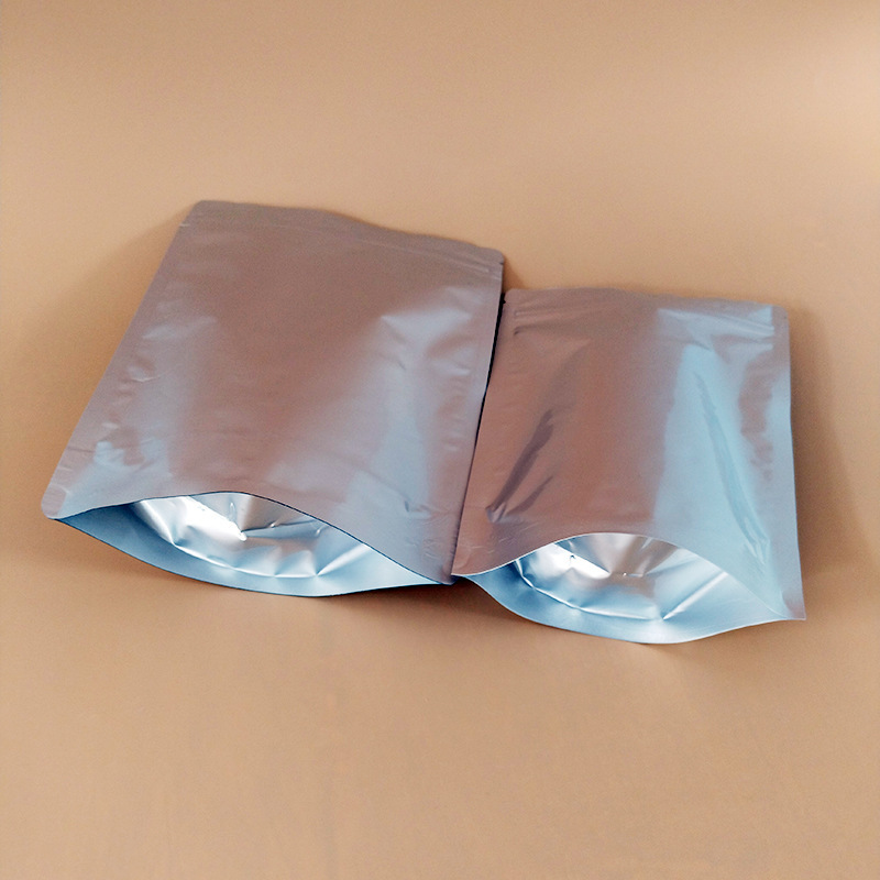 现货铝膜铝箔自立自封平底拉链袋纯铝加厚咖啡枸杞包装封口袋批发|undefined