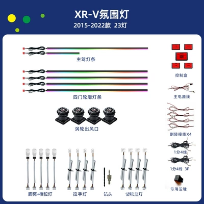 Car Ambient Light Is Suitable for Honda Xrv 15-22 Honda Xrv Ambient Light (Panel (Dashboard) işıqlandırması) - xrv-2015-2022-23-lights-colorful