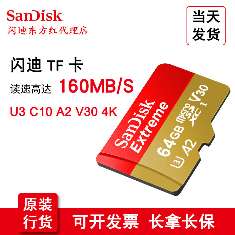 内存卡 TF存储卡 A2 V30 4K 极速移动版内存卡 读速160MB/s
