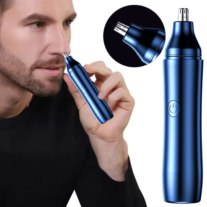 Cross-border new nose hair trimmer facial hair trimmer beard hair trimming rechargeable electric nose hair scissors