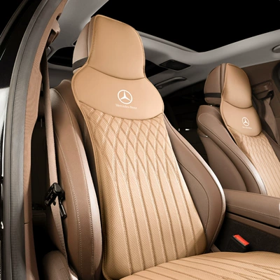 Cushion and Lumbar Support, Waist support - model-b-amber-brown-mercedes-benz-front-and-rear-backrests-one-piece