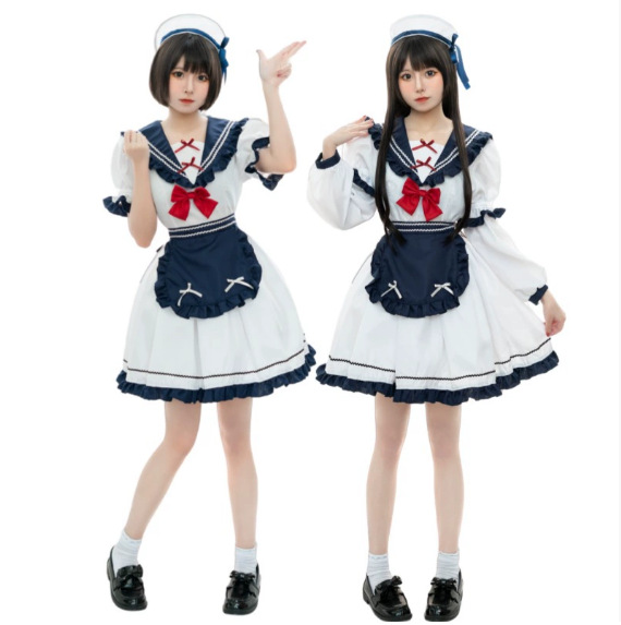 Lolita Dress, Tutu Skirt, Princess Skirt, Preppy Navy Style Student Outfit, Sailor Suit Skirt, Daily Clothing