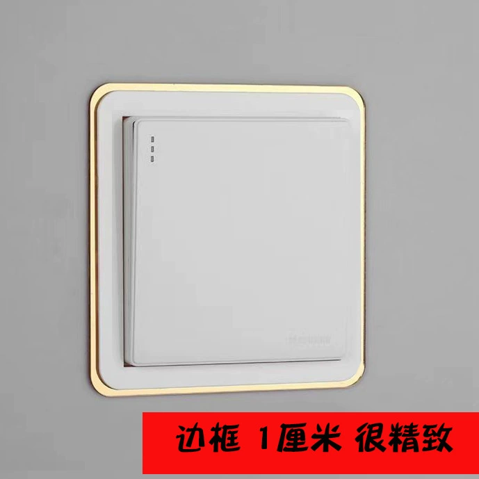 Акриловая рамка для выключателя 1cm с защитным покрытием, наклейка на стену для электриков, узкий профиль, стиль «легкая роскошь»