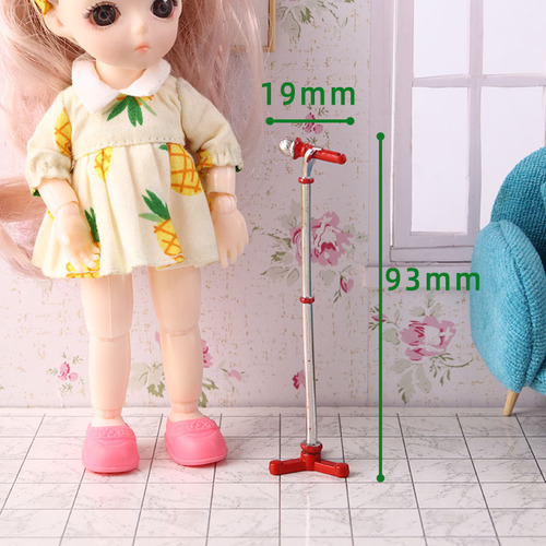 Miniature food toy microphone mini model microphone 1:12 minutes ob11 dollhouse accessories dollhouse toy