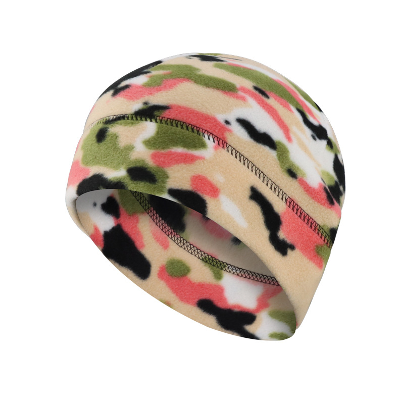 Sombrero de terciopelo camuflado otoño y invierno para hombres y mujeres sombrero de ciclismo al aire libre grueso a prueba de frío de ciclismo caliente protección de orejas sombrero de montaña