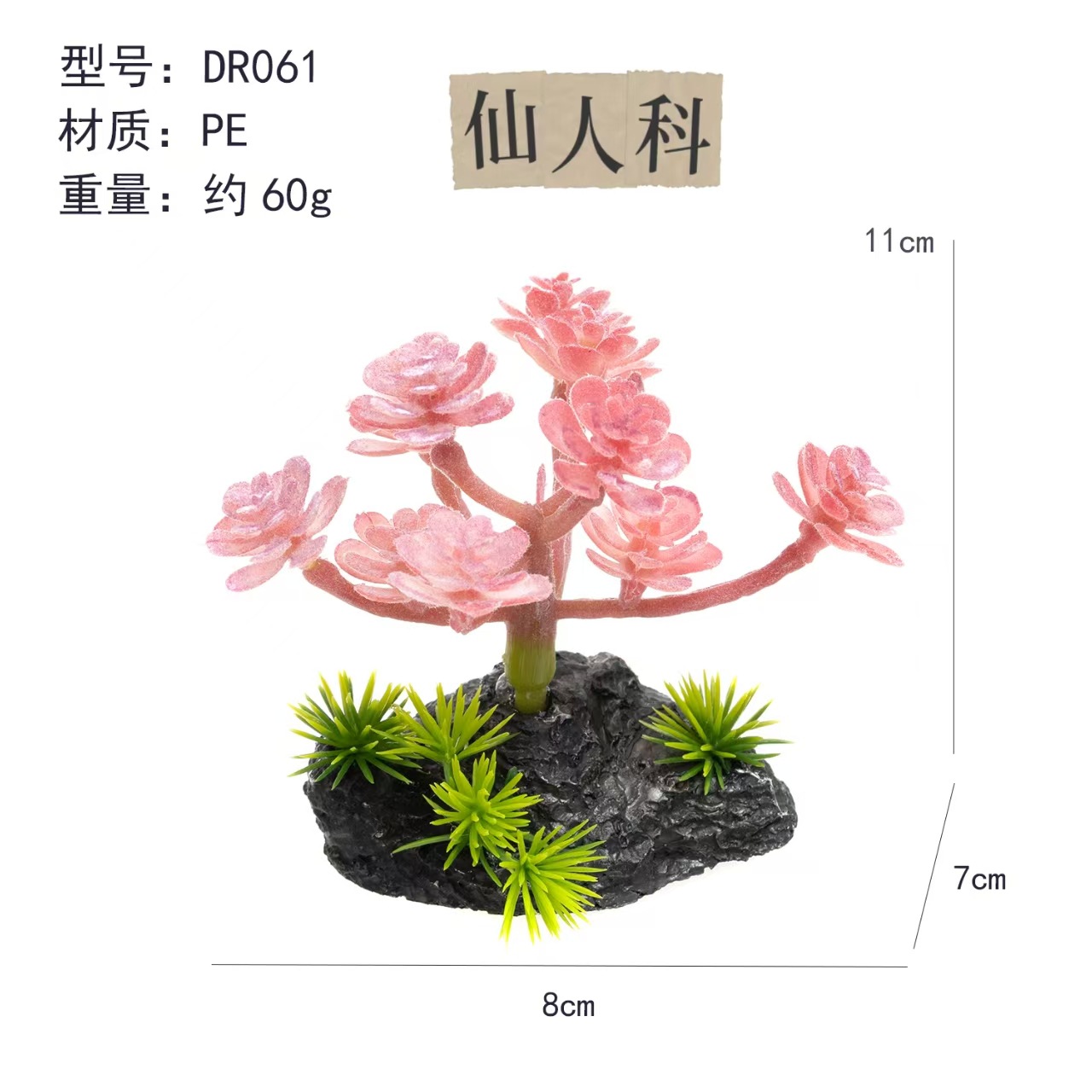 Simulación transfronteriza aire piña suculentas plantas trepadoras caja de mascotas paisajismo planta verde pecera fábrica de decoración paisajismo