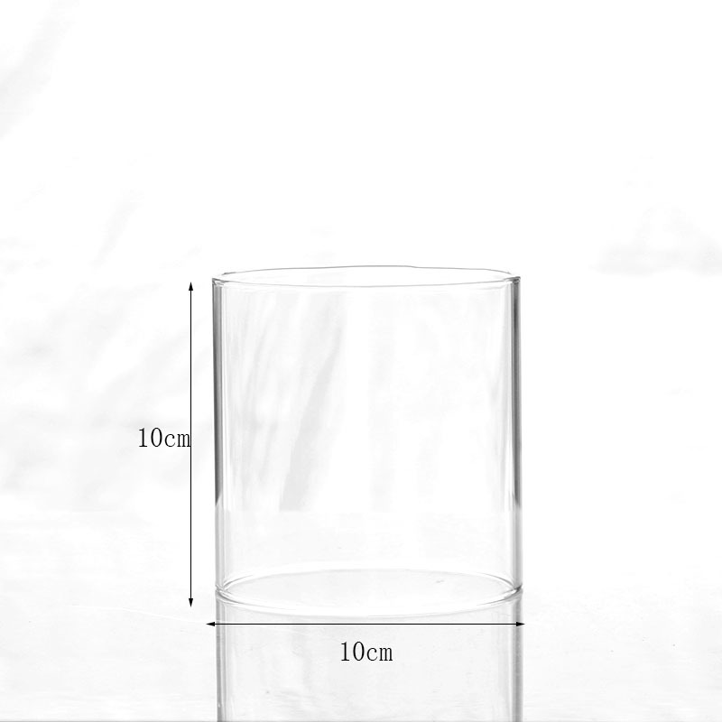 S228 cubierta de vela de vidrio transparente redondo cubierta de vela de vidrio a prueba de viento base de cubierta de lámpara de vidrio de disco triangular