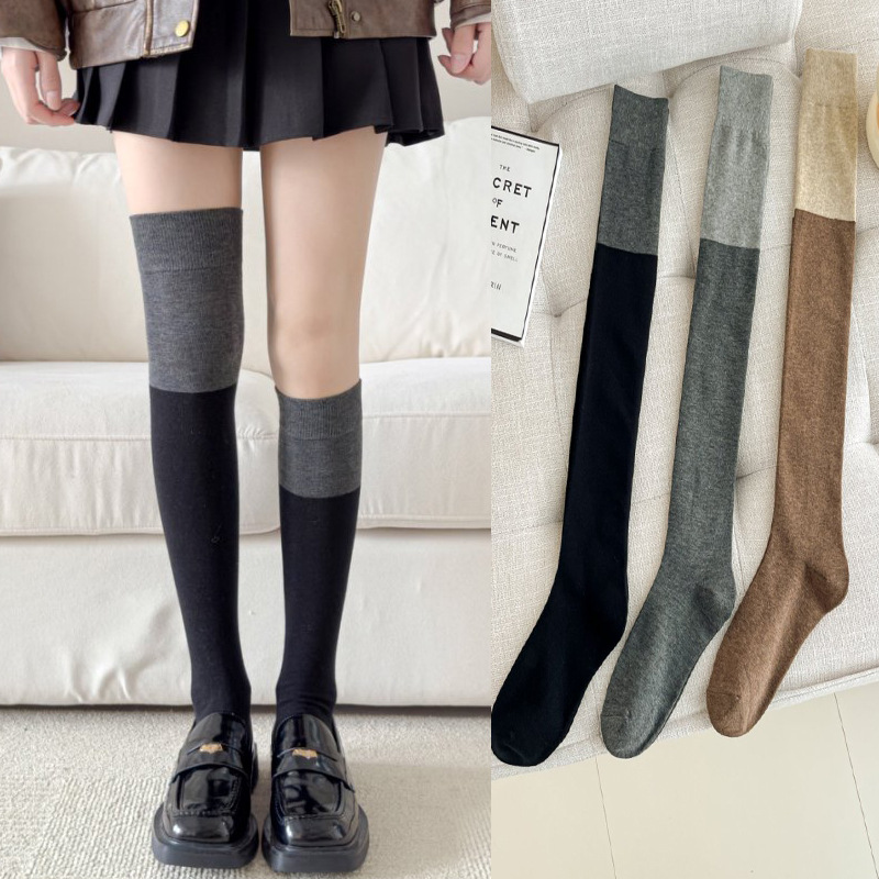 Japanese autumn demi-season thin knee socks