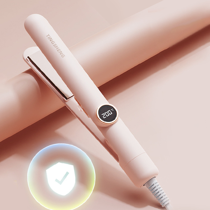 Chigo スプリントヘアアイロンデジタルディスプレイカーリングとストレート両用スタイリングマイナスイオン小型ポータブルストレートプレートクリップ女性ヘアアイロン|undefined