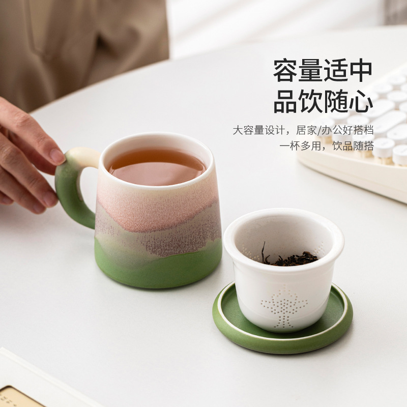 セラミックマグカップオフィス個人専用カップ高颜値コーヒーカップカップお土産カスタム彫刻|undefined