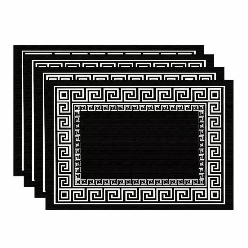 Nuevo poliéster cáñamo temu venta caliente oro negro mármol mantel moderno arte flor mantel restaurante decoración de la cocina