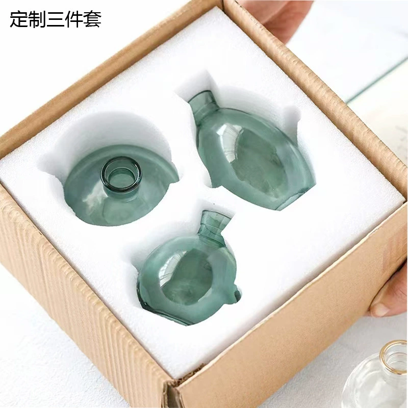 [Набор из трех предметов] Легкий Роскошный мини-костюм с маленькой вазой Ремесла мебель настольные Гидропонные цветы украшение для гостиной