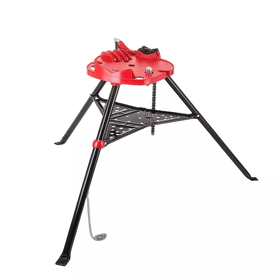 Soporte de tubería de servicio pesado con pinza de tubo de tobillera soporte de tornillo de banco herramienta de tubería soporte ajustable soporte de tubería