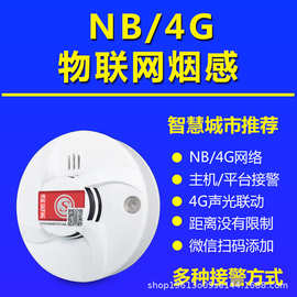 NB和4G物联网烟感探测器，报警主机、软件接警管理，联动声光警号