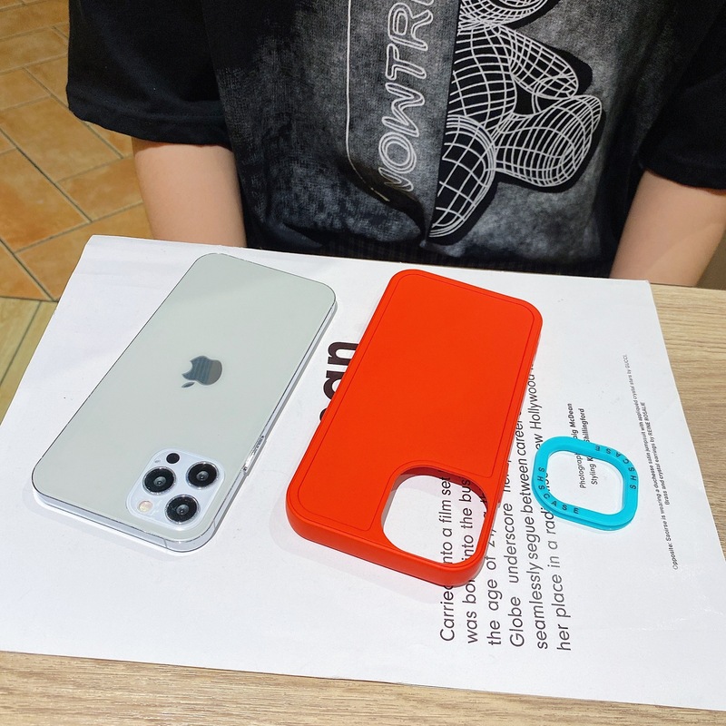 外国貿易向けiPhone17Promax対応、コントラストカラーの肌触り良いスマホケース、Apple 6/7/8 Plus用フォトフレーム付き12保護ケース|undefined